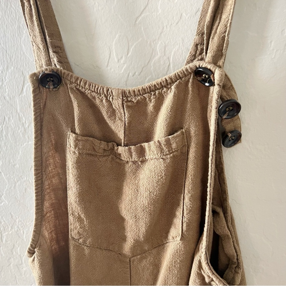 Lulu's Up With The Sun Olive Short Overalls - Picture 4 of 9